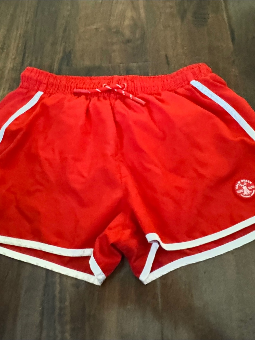 Zara Bright Red Shorts with White Trim